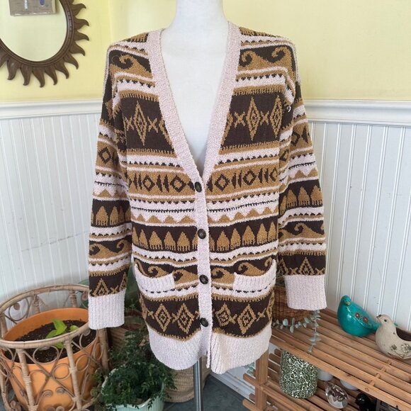 Arizona Jean Co. Medium Long Cardigan Tan Brown pockets soft - Picture 1 of 7